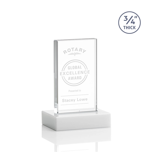 The Holmes Starfire Crystal Award features a tall Starfire Upright mounted... from ASI 84592 St Regis Group / St Regis