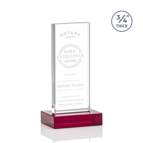 The Holmes Starfire Crystal Award features a tall Starfire Upright mounted... from ASI 84592 St Regis Group / St Regis