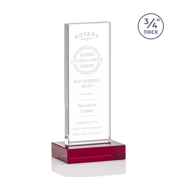 The Holmes Starfire Crystal Award features a tall Starfire Upright mounted... from ASI 84592 St Regis Group / St Regis