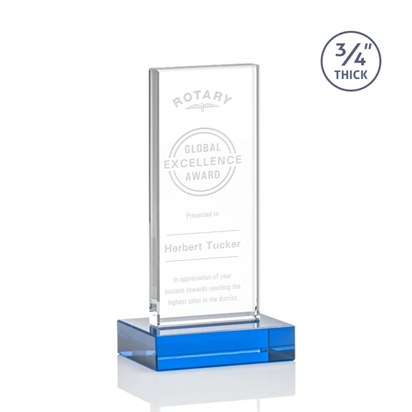 The Holmes Starfire Crystal Award features a tall Starfire Upright mounted... from ASI 84592 St Regis Group / St Regis