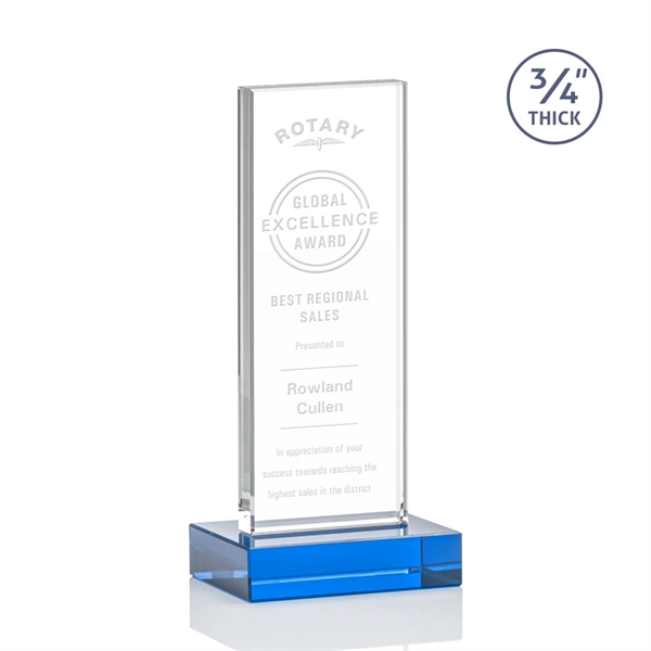 The Holmes Starfire Crystal Award features a tall Starfire Upright mounted... from ASI 84592 St Regis Group / St Regis