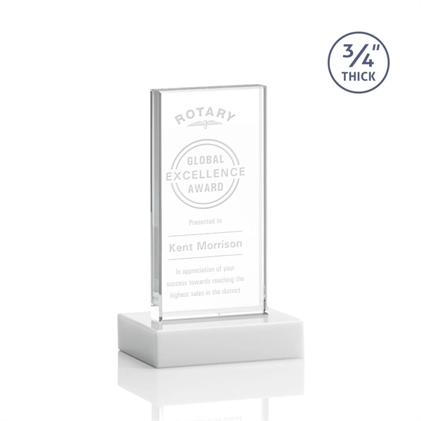 The Holmes Starfire Crystal Award features a tall Starfire Upright mounted... from ASI 84592 St Regis Group / St Regis