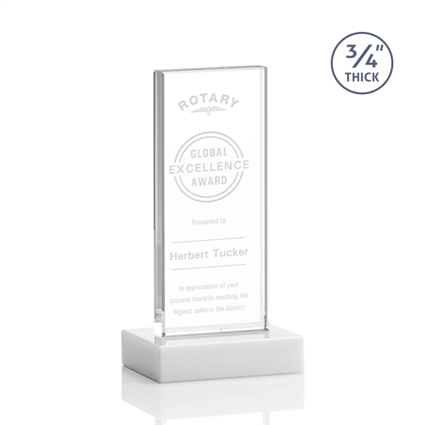 The Holmes Starfire Crystal Award features a tall Starfire Upright mounted... from ASI 84592 St Regis Group / St Regis