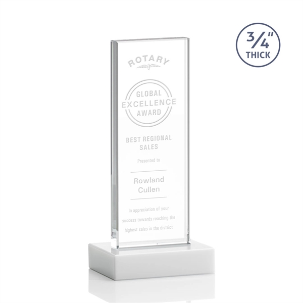 The Holmes Starfire Crystal Award features a tall Starfire Upright mounted... from ASI 84592 St Regis Group / St Regis