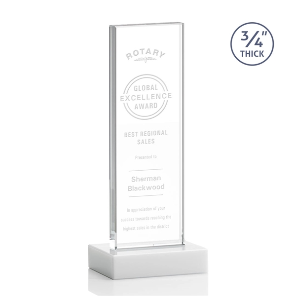 The Holmes Starfire Crystal Award features a tall Starfire Upright mounted... from ASI 84592 St Regis Group / St Regis