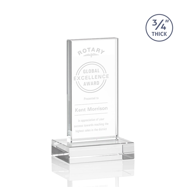 The Holmes Starfire Crystal Award features a tall Starfire Upright mounted... from ASI 84592 St Regis Group / St Regis