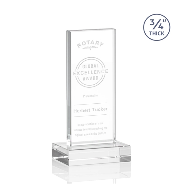 The Holmes Starfire Crystal Award features a tall Starfire Upright mounted... from ASI 84592 St Regis Group / St Regis