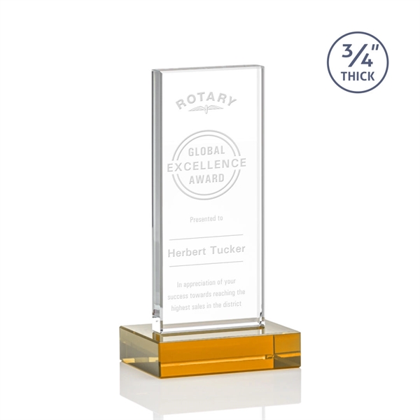 The Holmes Starfire Crystal Award features a tall Starfire Upright mounted... from ASI 84592 St Regis Group / St Regis