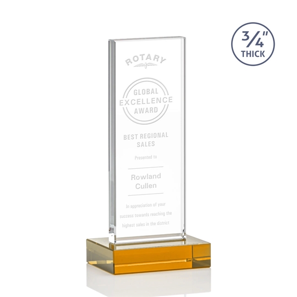 The Holmes Starfire Crystal Award features a tall Starfire Upright mounted... from ASI 84592 St Regis Group / St Regis