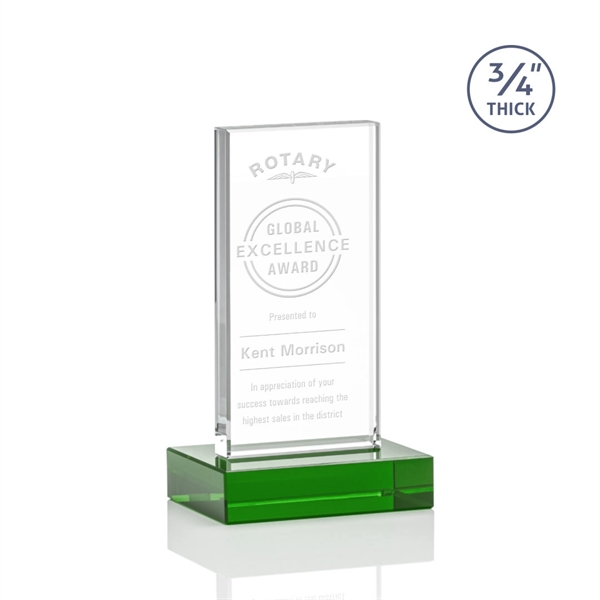 The Holmes Starfire Crystal Award features a tall Starfire Upright mounted... from ASI 84592 St Regis Group / St Regis