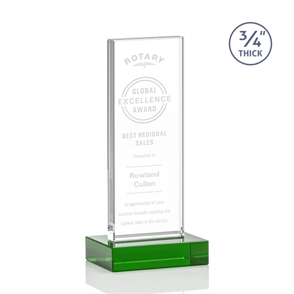 The Holmes Starfire Crystal Award features a tall Starfire Upright mounted... from ASI 84592 St Regis Group / St Regis