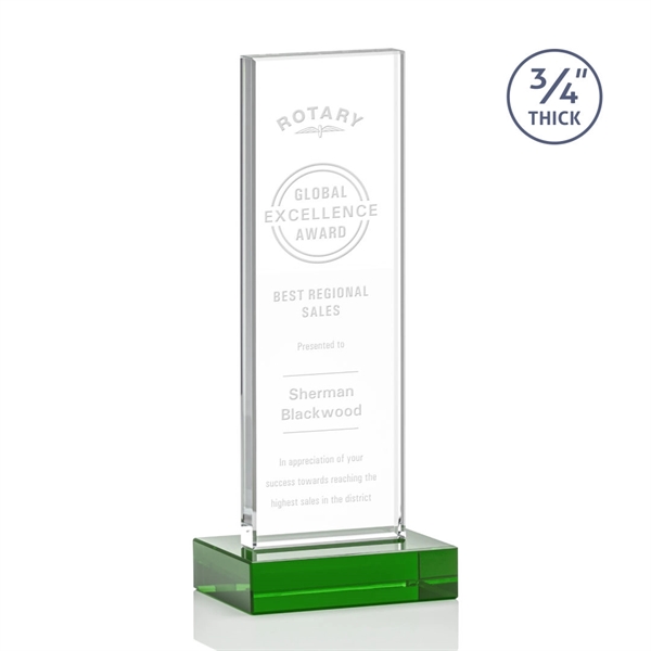 The Holmes Starfire Crystal Award features a tall Starfire Upright mounted... from ASI 84592 St Regis Group / St Regis