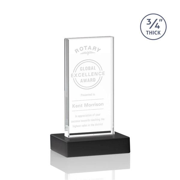 The Holmes Starfire Crystal Award features a tall Starfire Upright mounted... from ASI 84592 St Regis Group / St Regis