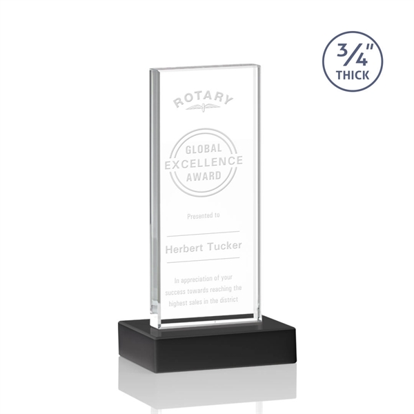 The Holmes Starfire Crystal Award features a tall Starfire Upright mounted... from ASI 84592 St Regis Group / St Regis