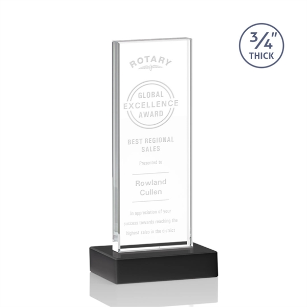 The Holmes Starfire Crystal Award features a tall Starfire Upright mounted... from ASI 84592 St Regis Group / St Regis