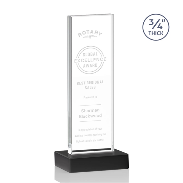 The Holmes Starfire Crystal Award features a tall Starfire Upright mounted... from ASI 84592 St Regis Group / St Regis
