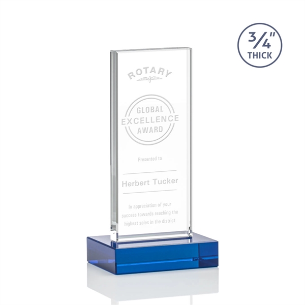 The Holmes Starfire Crystal Award features a tall Starfire Upright mounted... from ASI 84592 St Regis Group / St Regis