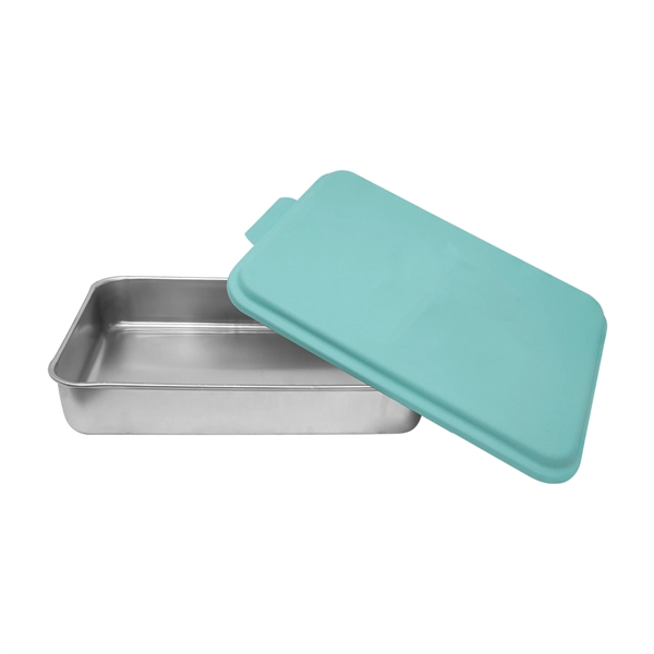 13" x 9" x 2.5" powder-coated aluminum cake pan with lid.... from ASI 74601 Calico