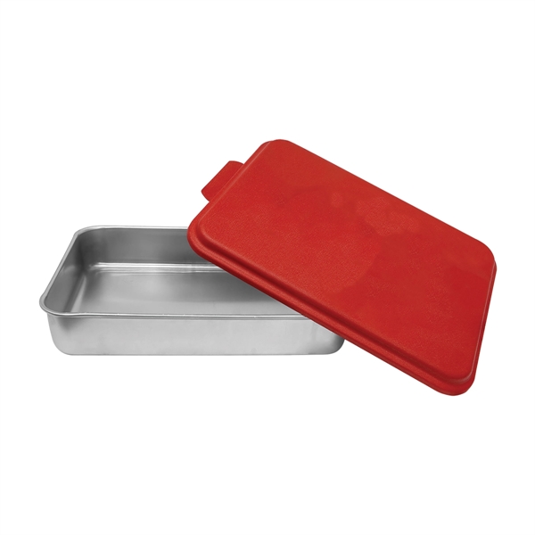 13" x 9" x 2.5" powder-coated aluminum cake pan with lid.... from ASI 74601 Calico