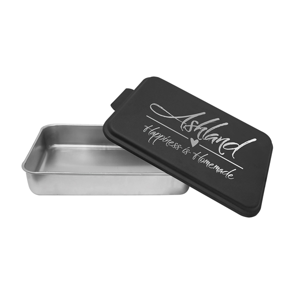 13" x 9" x 2.5" powder-coated aluminum cake pan with lid.... from ASI 74601 Calico