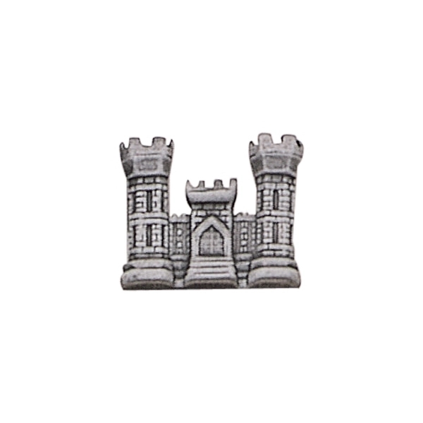 Castle shape lapel pin with military clutch, up to 1 1/4".... from ASI 68760 Marken Industries / Marken