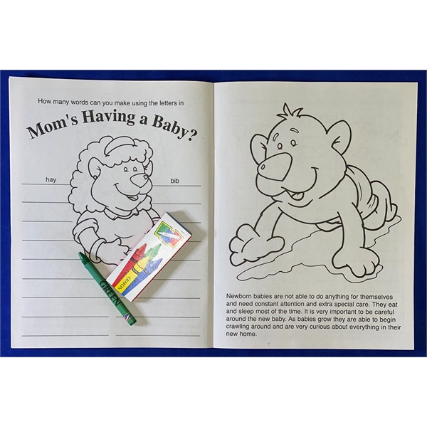 Mom's Having a Baby coloring and activity book fun pack.... from ASI 45815 Coloring Book Solutions