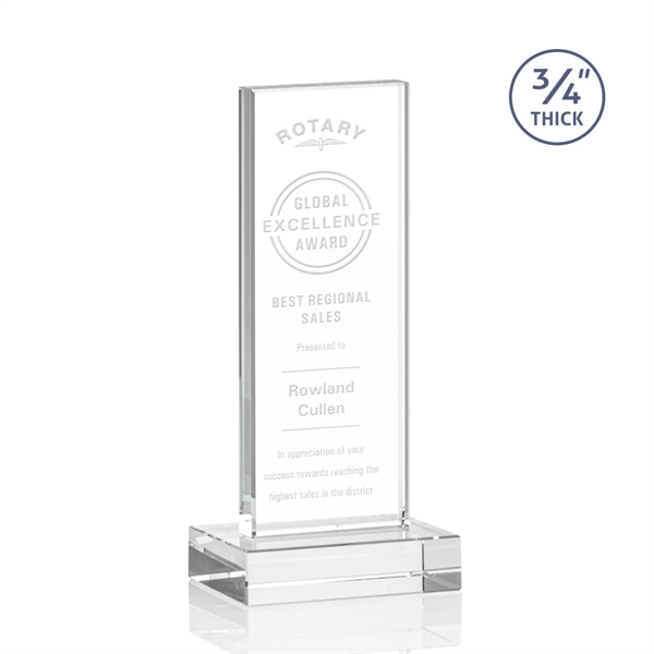 The Holmes Starfire Crystal Award features a tall Starfire Upright mounted... from ASI 84592 St Regis Group / St Regis