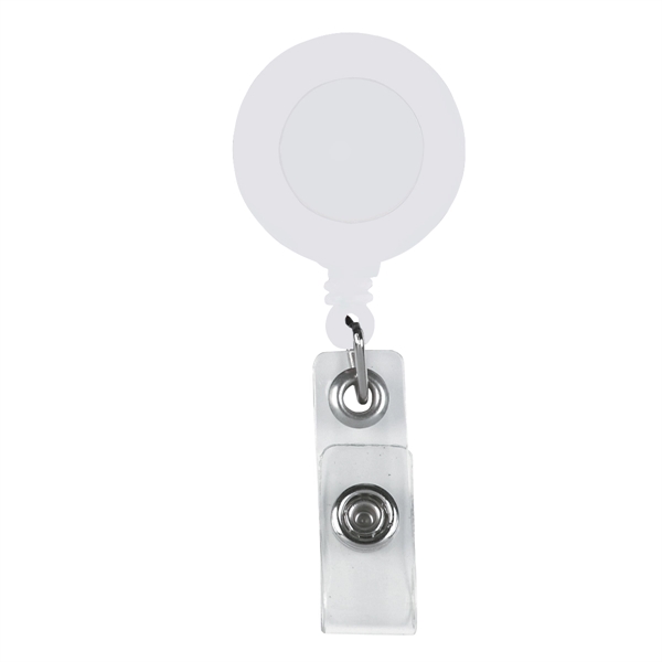 Badge holder with 24" retractable cord and white laminated label.... from ASI 61125 Hit Promotional Products / Hit®