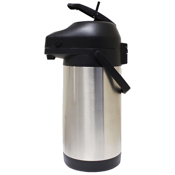 Stainless steel thermos coffee dispenser with push lever... from ASI 36988 Artek USA Inc / Artek™