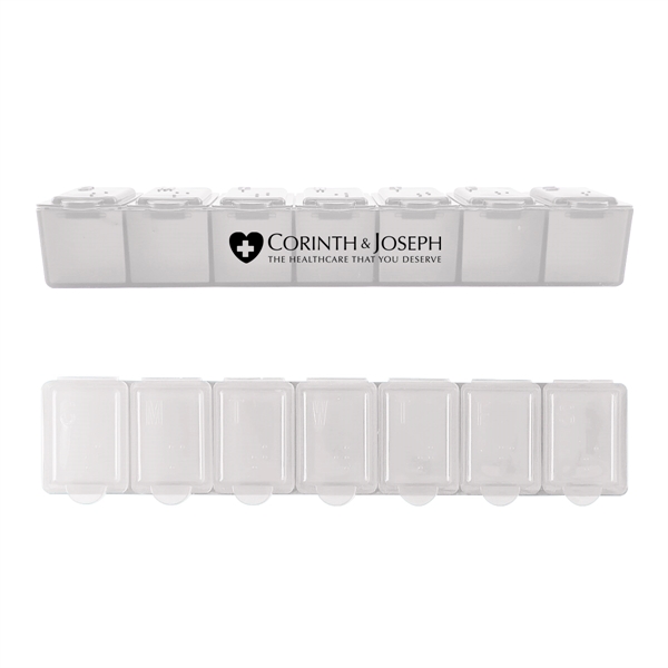 7 day pill container that's perfect for customers with medication they... from ASI 61125 Hit Promotional Products / Hit®