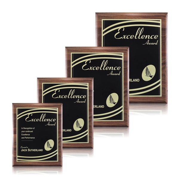 Hand rubbed American walnut wall plaque with a Marietta plate.... from ASI 84592 St Regis Group / St Regis