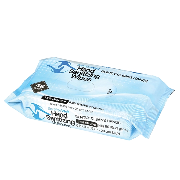 75% Alcohol 48 pc Antibacterial wipes that eliminates most pathogenic microorganisms.... from ASI 40544 Binaco