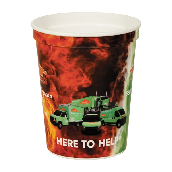 Color Rich imprinted smooth white stadium cup.... from ASI 88200 TK Sorg's - A Div of Arch Promo Group, LLC / GRANDE