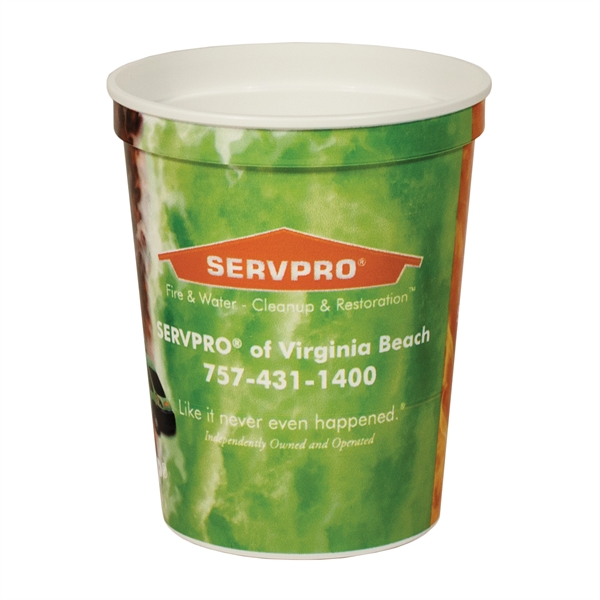 Color Rich imprinted smooth white stadium cup.... from ASI 88200 TK Sorg's - A Div of Arch Promo Group, LLC / GRANDE