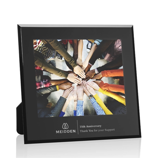 Striking Beveled Crystal Frame features a shimmering gold or silver foil... from ASI 84592 St Regis Group