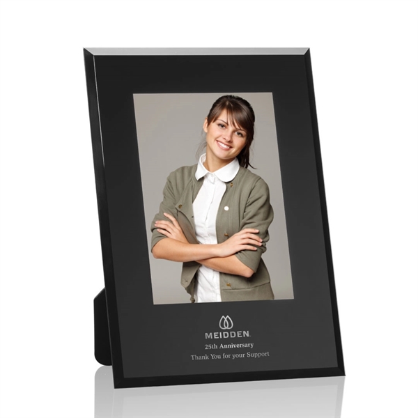 Striking Beveled Crystal Frame features a shimmering gold or silver foil... from ASI 84592 St Regis Group