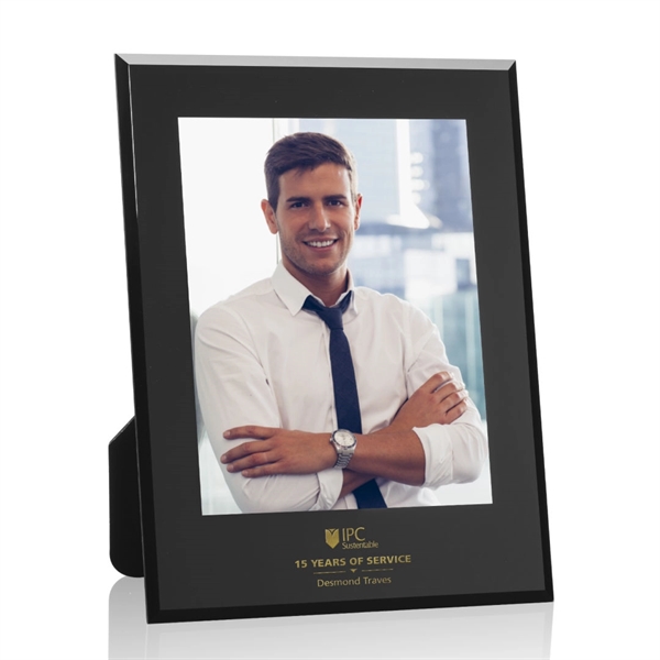 Striking Beveled Crystal Frame features a shimmering gold or silver foil... from ASI 84592 St Regis Group