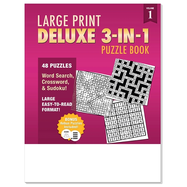 Large print deluxe 3-in-1 puzzle book vol.1.... from ASI 45815 Coloring Book Solutions / Coloring Book Solutions™ LivRite