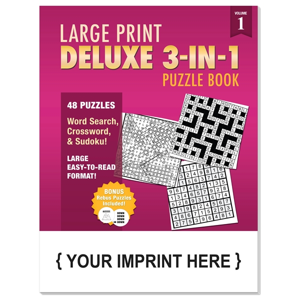 Large print deluxe 3-in-1 puzzle book vol.1.... from ASI 45815 Coloring Book Solutions / Coloring Book Solutions™ LivRite