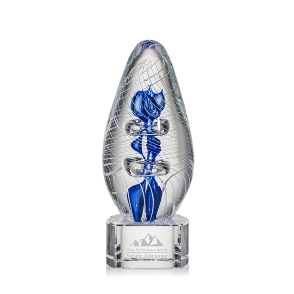 Hand blown art glass award, 7 1/2" high, on a clear... from ASI 84592 St Regis Group / St Regis