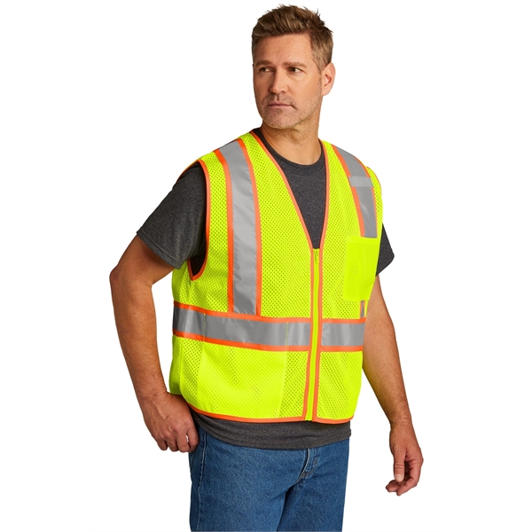 CornerStone ANSI 107 Class 2 Mesh Zippered Two-Tone Vest.... from ASI 84863 SanMar
