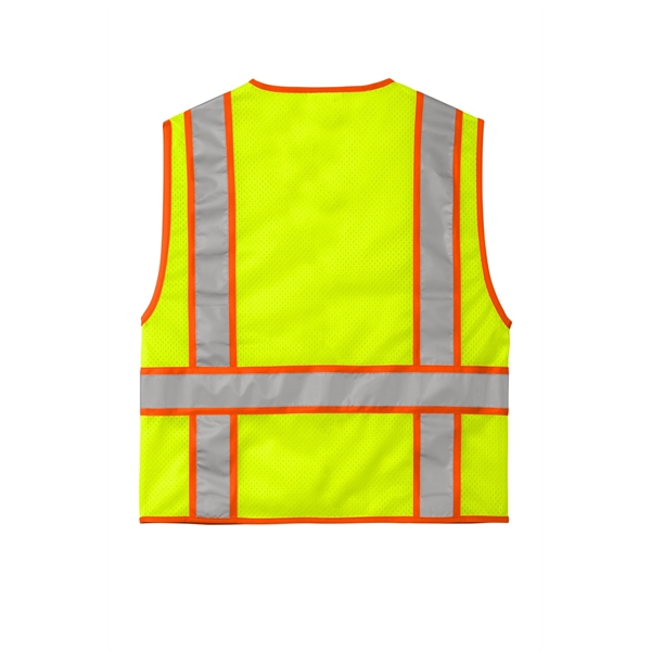 CornerStone ANSI 107 Class 2 Mesh Zippered Two-Tone Vest.... from ASI 84863 SanMar