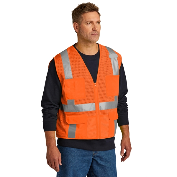 CornerStone ANSI 107 Class 2 Mesh Six-Pocket Zippered Vest.... from ASI 84863 SanMar