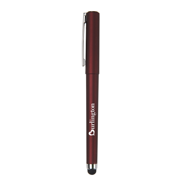 5 3/4" x 1/2" capped gel stylus pen with capacitive stylus... from ASI 52840 Evans Manufacturing