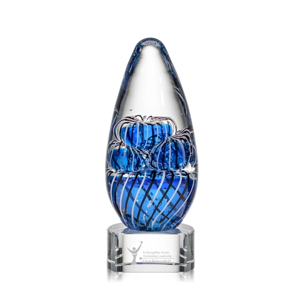 Hand blown art glass award, 7 1/2" High, on a clear... from ASI 84592 St Regis Group / St Regis