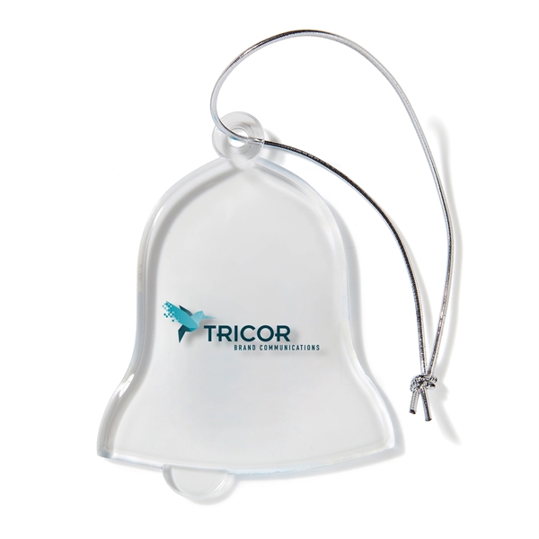 A USA-Made clear acrylic ornament in the shape of a bell,... from ASI 46170 Compass Industries Inc