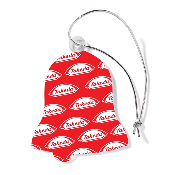 A USA-Made clear acrylic ornament in the shape of a bell,... from ASI 46170 Compass Industries Inc