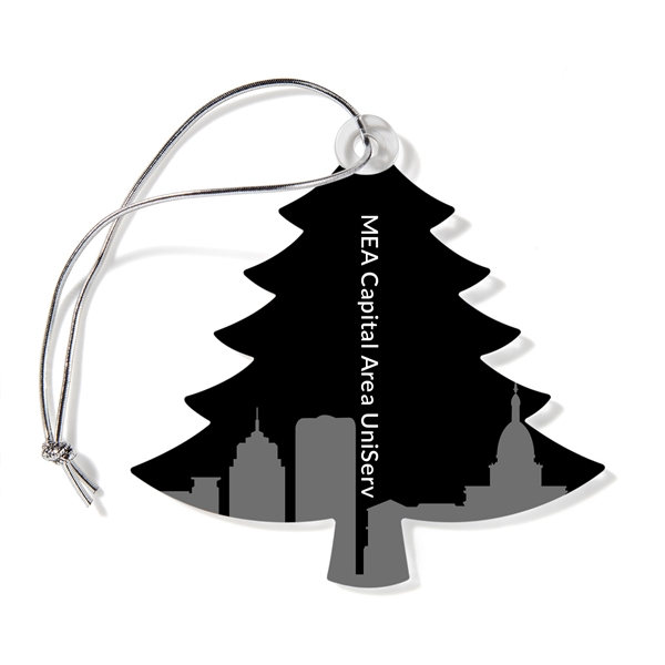 A USA-Made clear acrylic ornament in the shape of a tree,... from ASI 46170 Compass Industries Inc