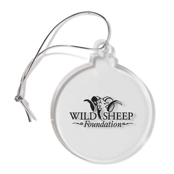 A USA-Made clear acrylic ornament in the shape of a ball,... from ASI 46170 Compass Industries Inc