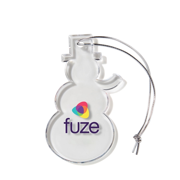 A USA-Made clear acrylic ornament in the shape of a snowman,... from ASI 46170 Compass Industries Inc